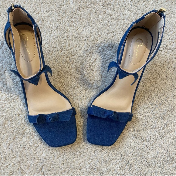 • SOLD - NWOT denim bow heels - Picture 2 of 2